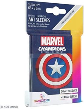 Marvel Champions Art Sleeves - Captain America 66x91mm (50pcs)